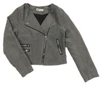 Šedý semišový crop křivák H&M