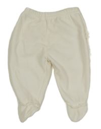 Smetanové sametové polodupky s volánky 