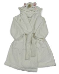Bílý plyšový župan s kapucí - jednorožec George