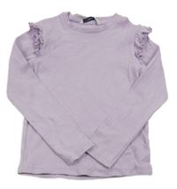 Lila žebrované triko George