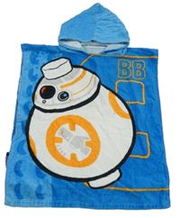 Modré froté pončo se StarWars a kapucí 