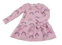 Růžové šaty s duhami St. Bernard