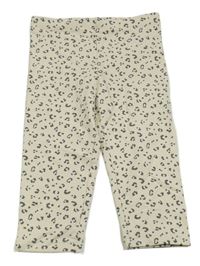 Pudrovo-šedé leopardí crop legíny H&M