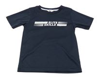 Tmavomodré sportovní tričko s nápisem M&Co.