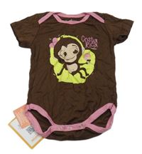 Nové - hnědé body s opicí 