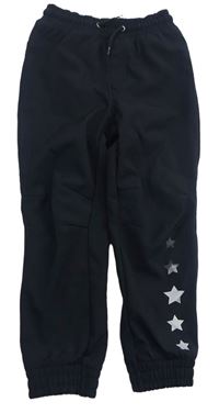 Černé softshellové kalhoty s hvězdami X-Mail