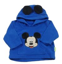 Modrá fleecová mikina s Mickeym a kapucí George