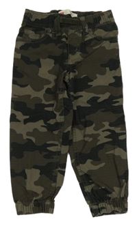 Khaki army plátěné cuff kalhoty Levi´s