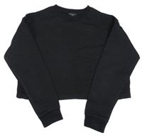 Černá crop mikina New Look