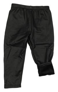 Černé potažené zateplené legíny Dunnes Stores 