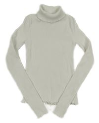 Bílý žebrovaný crop rolák C&A