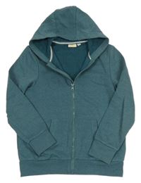 Zelená propínací mikina s kapucí Kids