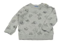 Šedý svetr se zvířátky Mothercare