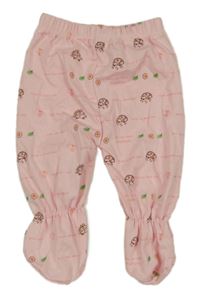 Růžové polodupky s nápisy a ježky 