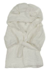 Bílý froté župan s kapucí a oušky F&F
