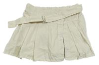 Béžové sukňové kraťasy s páskem Zara