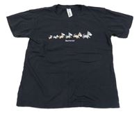 Tmavomodré tričko s oslíky 