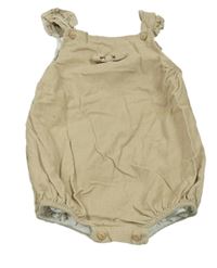 Béžové manšestrové laclové kraťasy s mašlí 