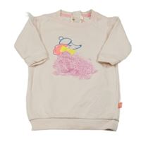 Světlerůžové teplákové šaty s pudlem 