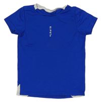 Tmavomodro-bílé sportovní tričko Kipsta 