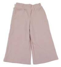 Růžové žebrované široké tepláky Primark