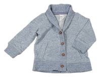 Světlemodrá melírovaná propínací mikina H&M