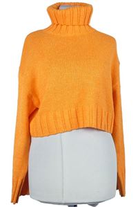 Dámský oranžový crop svetrový rolák H&M