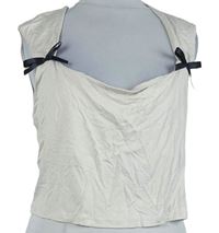 Dámský béžový crop top s mašličkami Primark