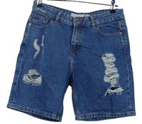 Dámské modré riflové kraťasy s prošoupáním Denim 