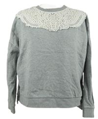 Dámská šedá mikina s krajkou Boden 