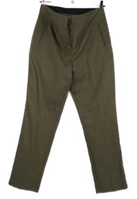 Dámské béžovo-černé vzorované chino kalhoty Dunnes 