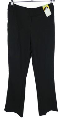 Nové - Dámské černé bootcut kalhoty George 