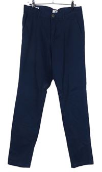 Pánské tmavomodré plátěné chino kalhoty Jack&Jones vel. 32/32