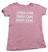 Růžové tričko s nápisem Primark