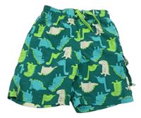 Zelené plážové krasťasy s dinosaury Bluezoo