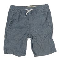 Tmavomodré melírované plátěné kraťasy Denim Co.