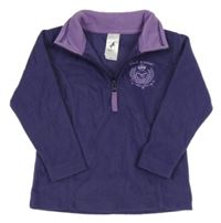 Fialová fleecová mikina s výšivkou zn. C&A