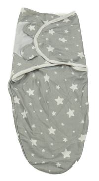 Světlešedá bavlněná rychlozavinovačka s hvězdami