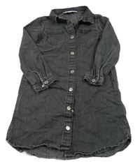 Antracitové riflové šaty H&M