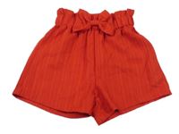 Červené lehké kraťasy s mašlí Shein