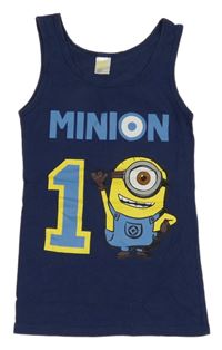 Tmavomodré tílko s Mimoni 