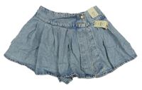 Nové - Světlemodrá riflová kolová kraťasová sukně River Island