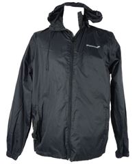 Pánská černá šusťáková funkční bunda s ukrývací kapucí Kilimanjaro