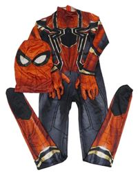Kostým - 2set - Tmavomodro-červený overal + maska - Spiderman 