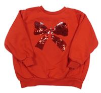 Červená mikina s překlápěcími flitry H&M