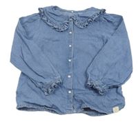 Modrá riflová halenka s límečkem George