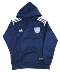 Tmavomodrá sportovní mikina s erbem a kapucí Pendle 