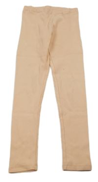 Meruňkové žebrované legíny H&M