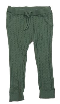 Khaki vzorované pletené kamaše George 