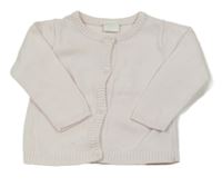 Světlerůžový propínací svetr H&M